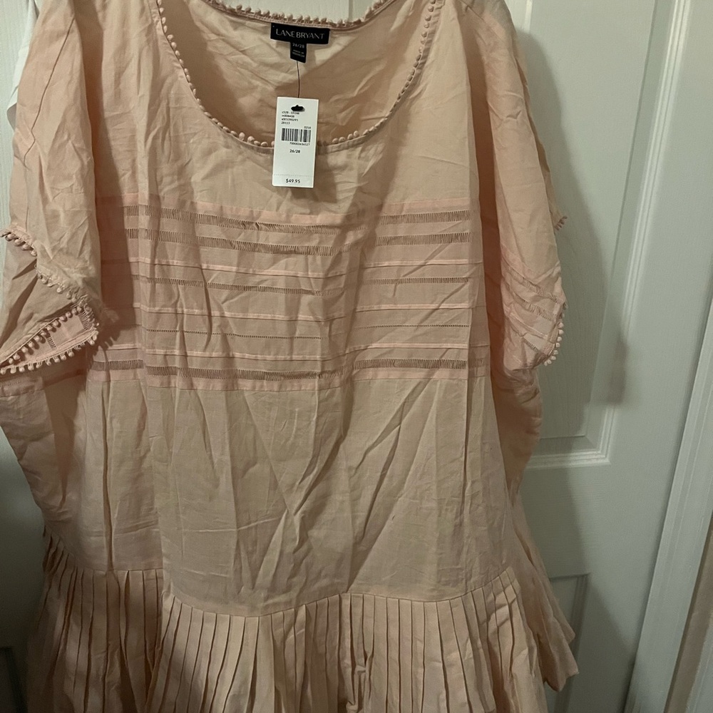 NWT Pink lane Bryant peplum top Sz 26/28